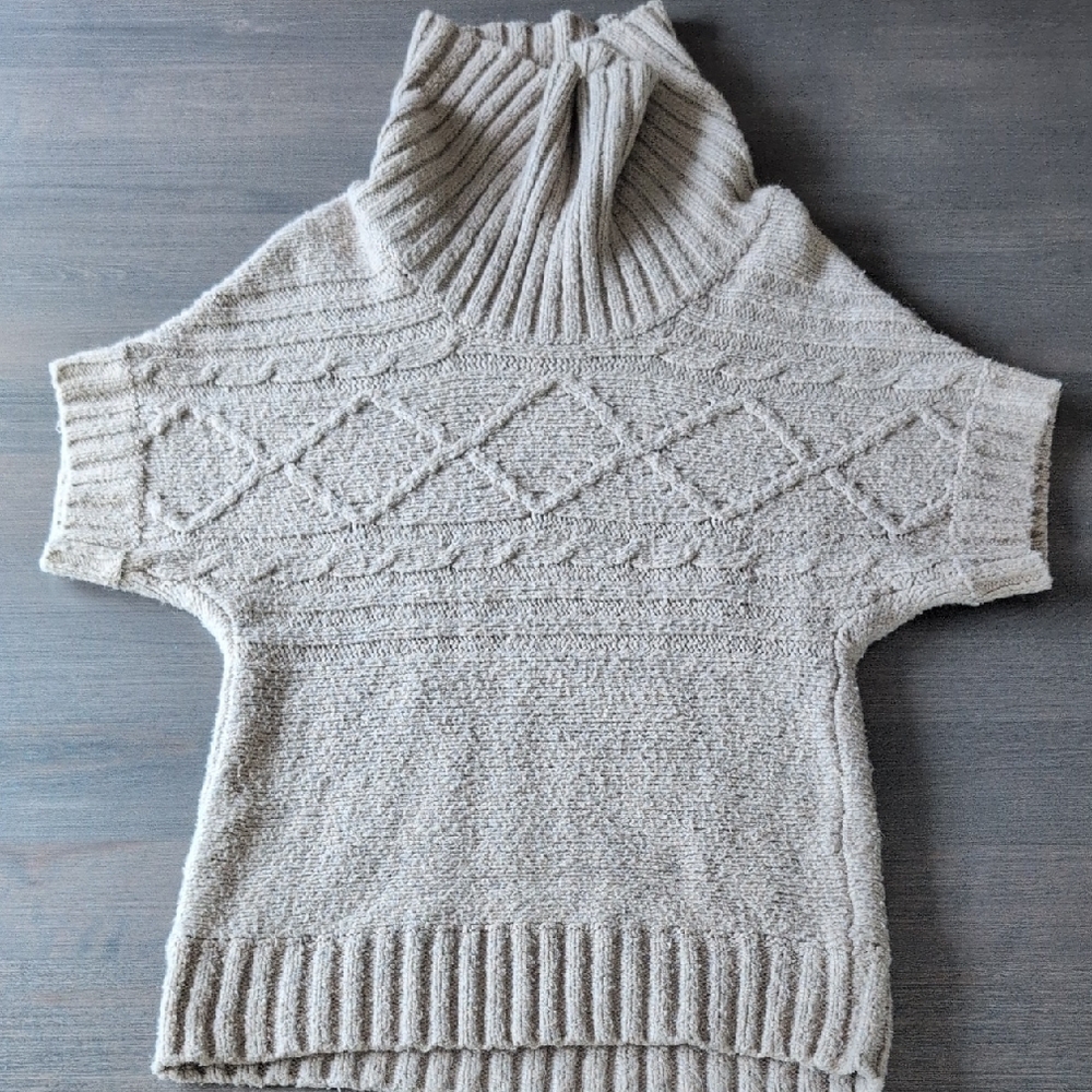 Smart Set Cozy Beige Cowlneck Sweater